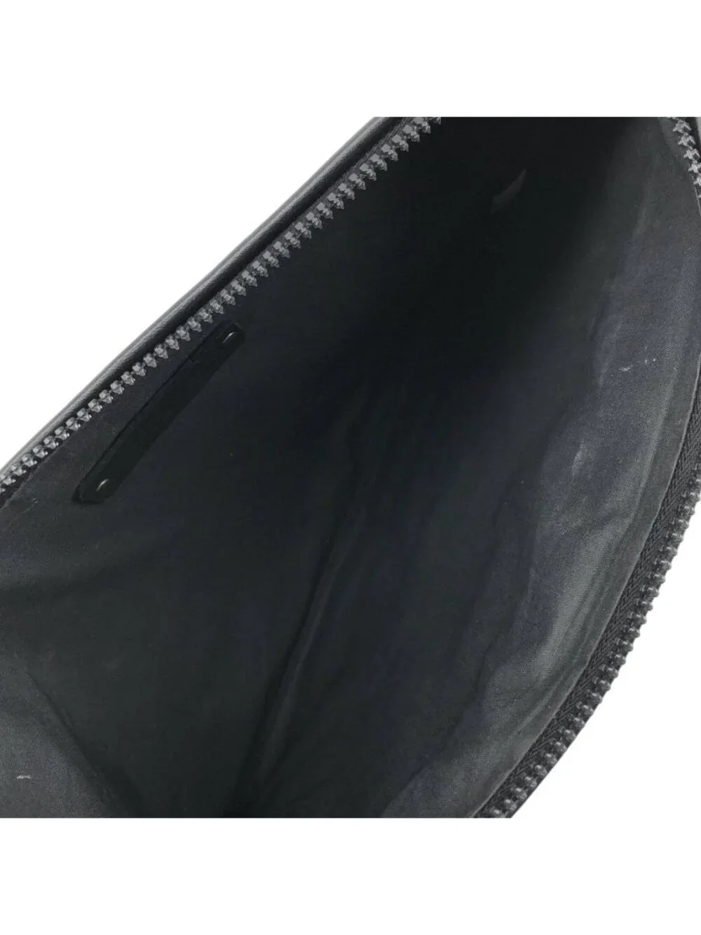 Bottega Veneta Intrecciato Leather Canvas Paneled Clutch Black